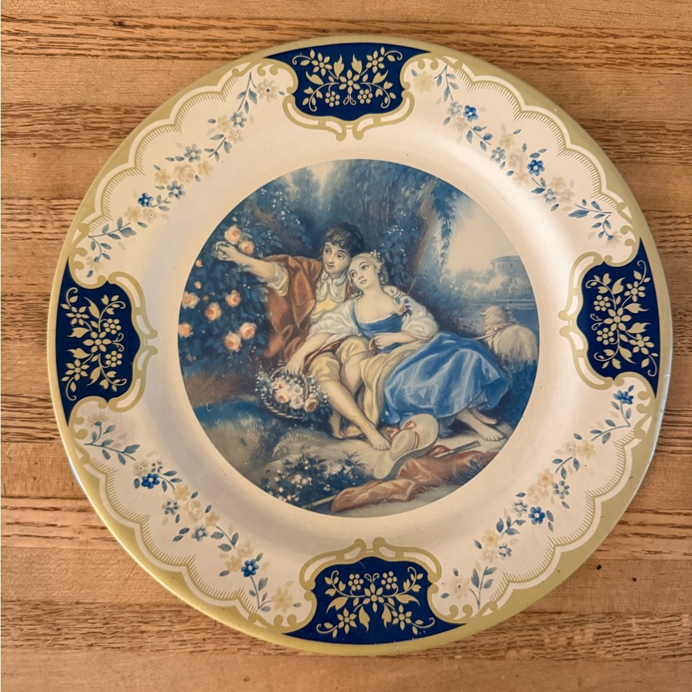 Vintage Baret Ware The Idyll Decorative Plate Tray